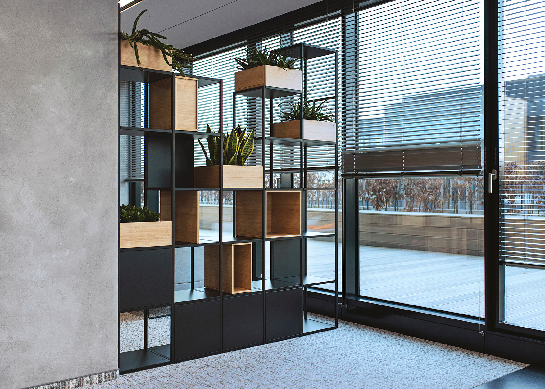 Rietveld shelving system with planters