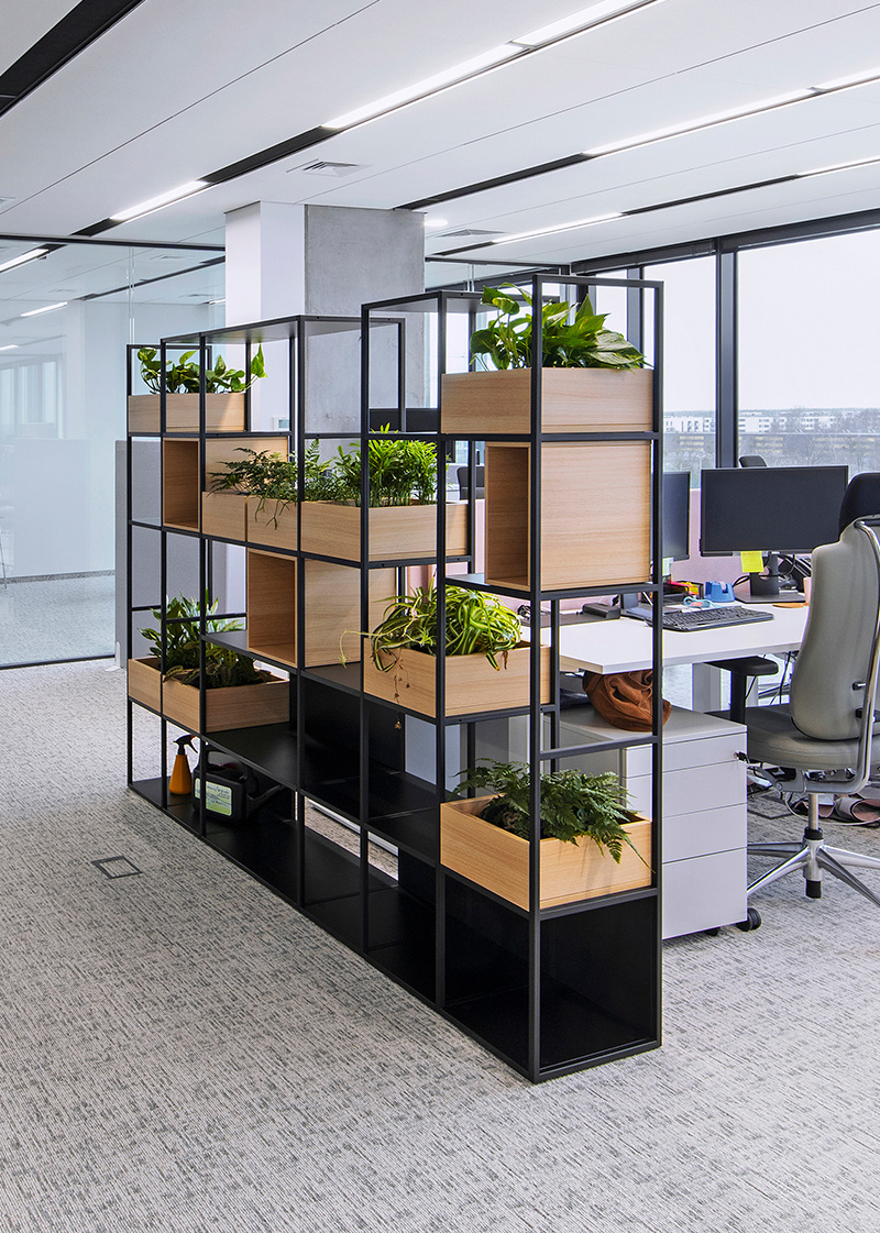 Rietveld shelving system with planters
