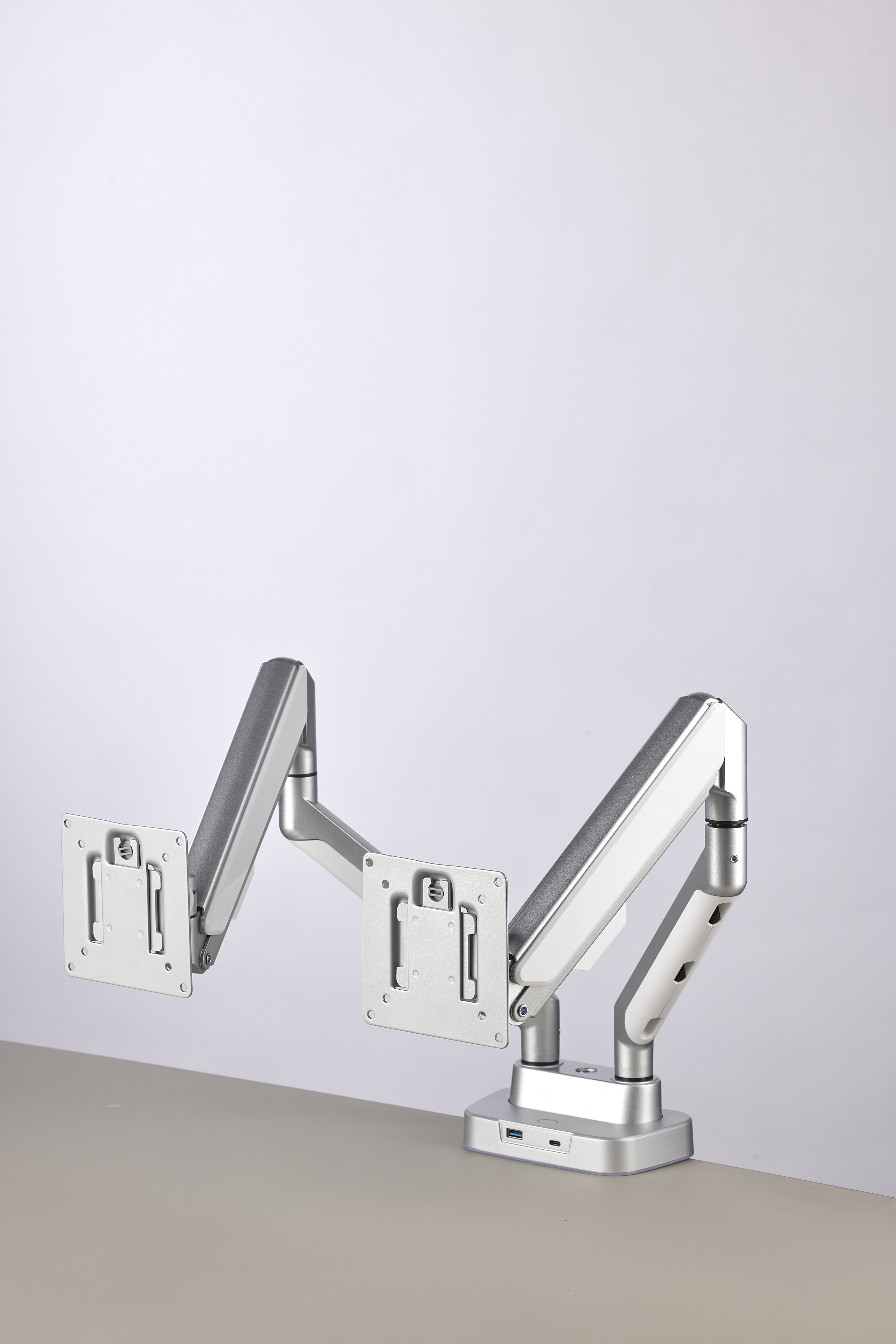 Haiken White Dual Monitor Arms