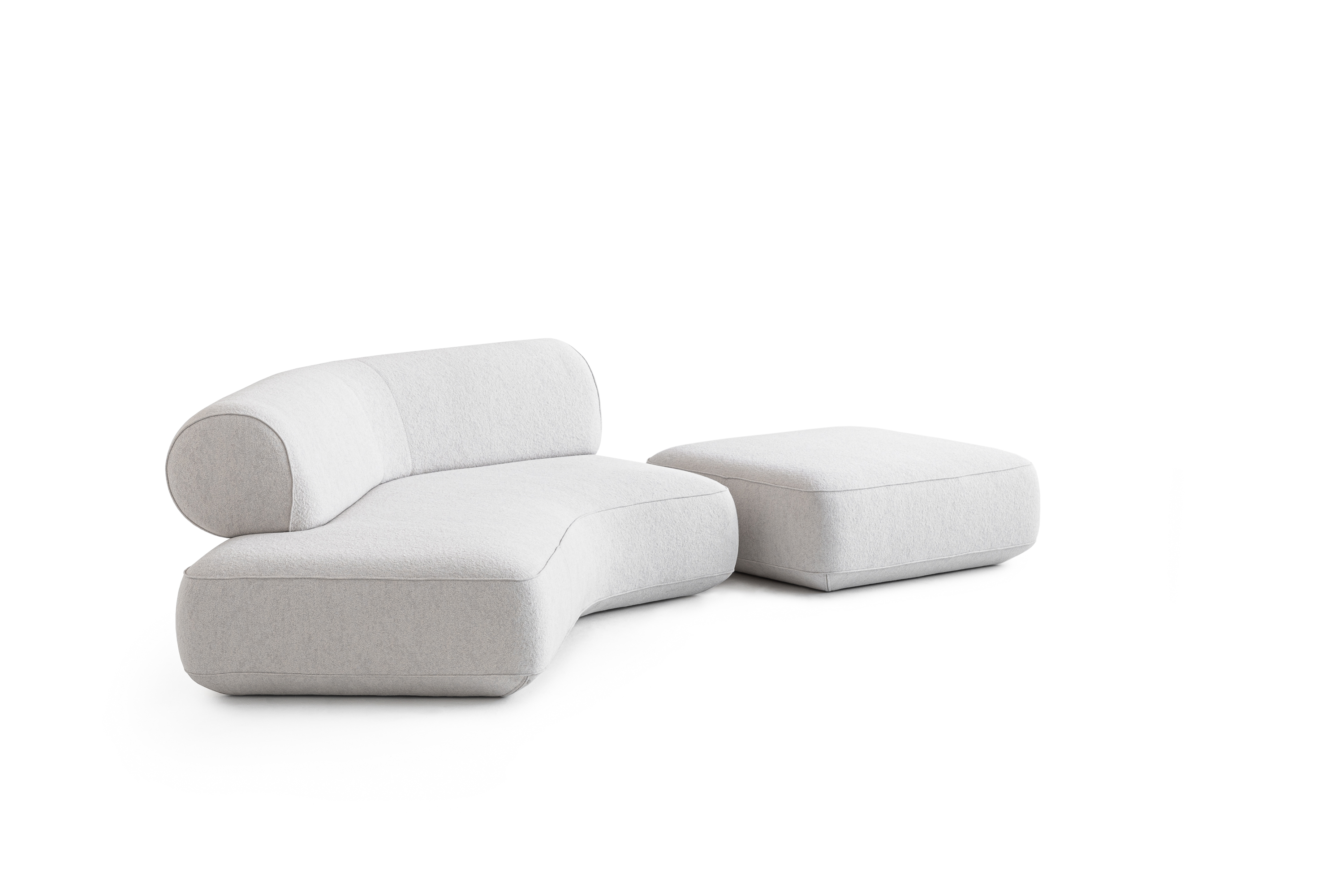 Daaz sofa and pouffe